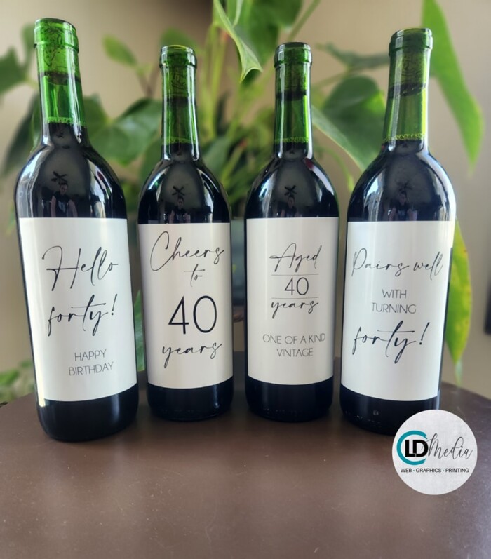 Wine Labels - Milestone Birthday